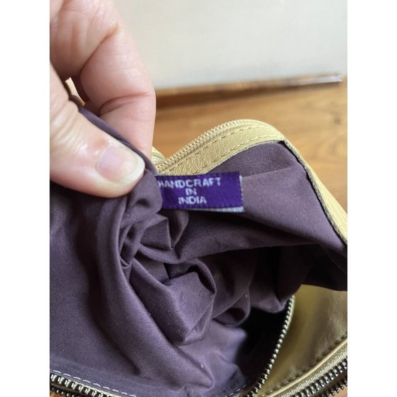 Kooba Y2K Vintage Handcrafted Leather Crossbody Bag Asymmetrical Zipper Yellow - Picture 5 of 14